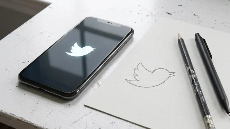Smartphone e schizzo su carta con la sagoma del logo da trasformare in portachiavi